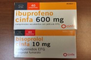 Ibuprofeno 600 mg comprimidos & Bisoprolol 10 mg comprimidos (Lab. Cinfa)